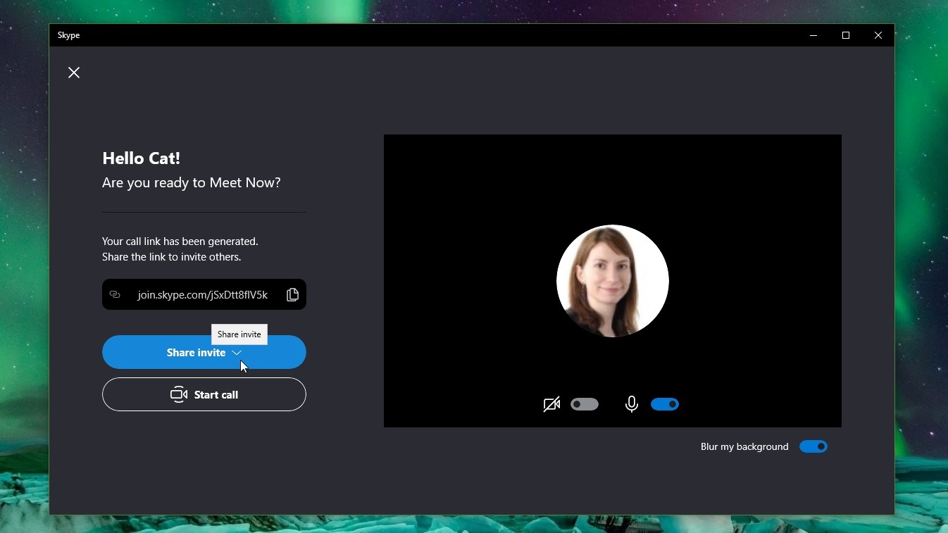Start a Skype group call