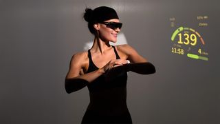 Engo3 smart glasses worn by female athlete