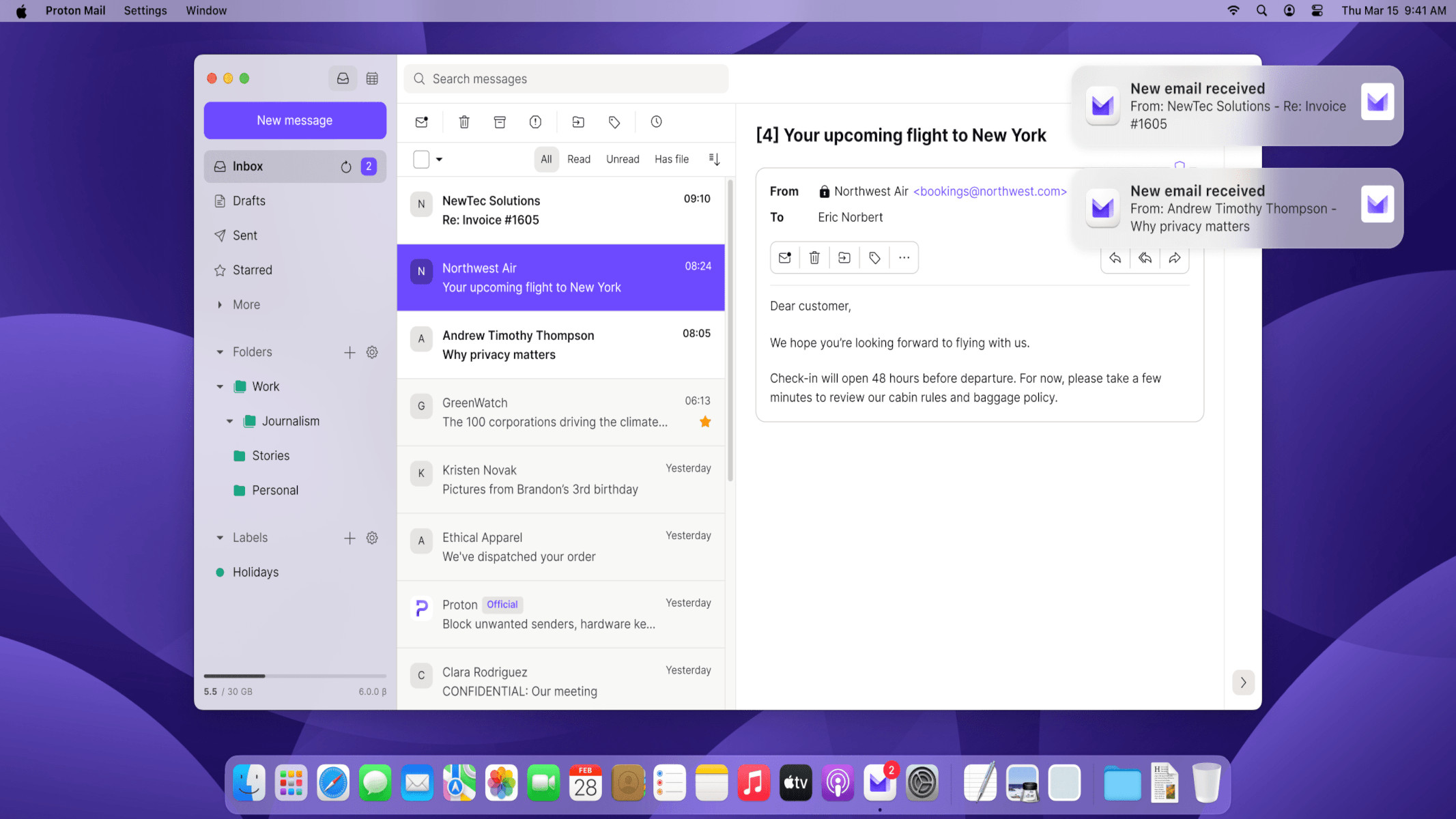 Proton Mail macOS desktop app