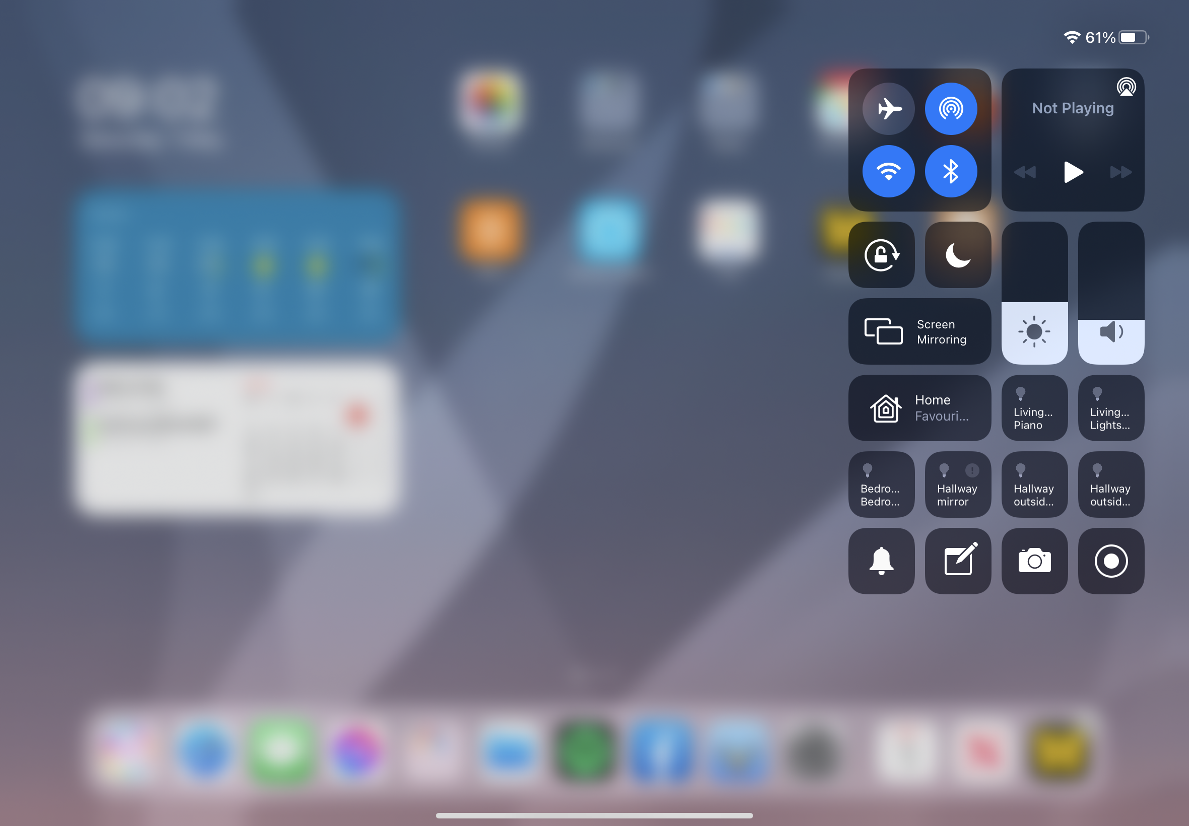Control screen
