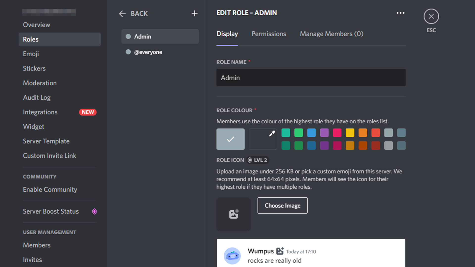 Making a user an admin on Discord