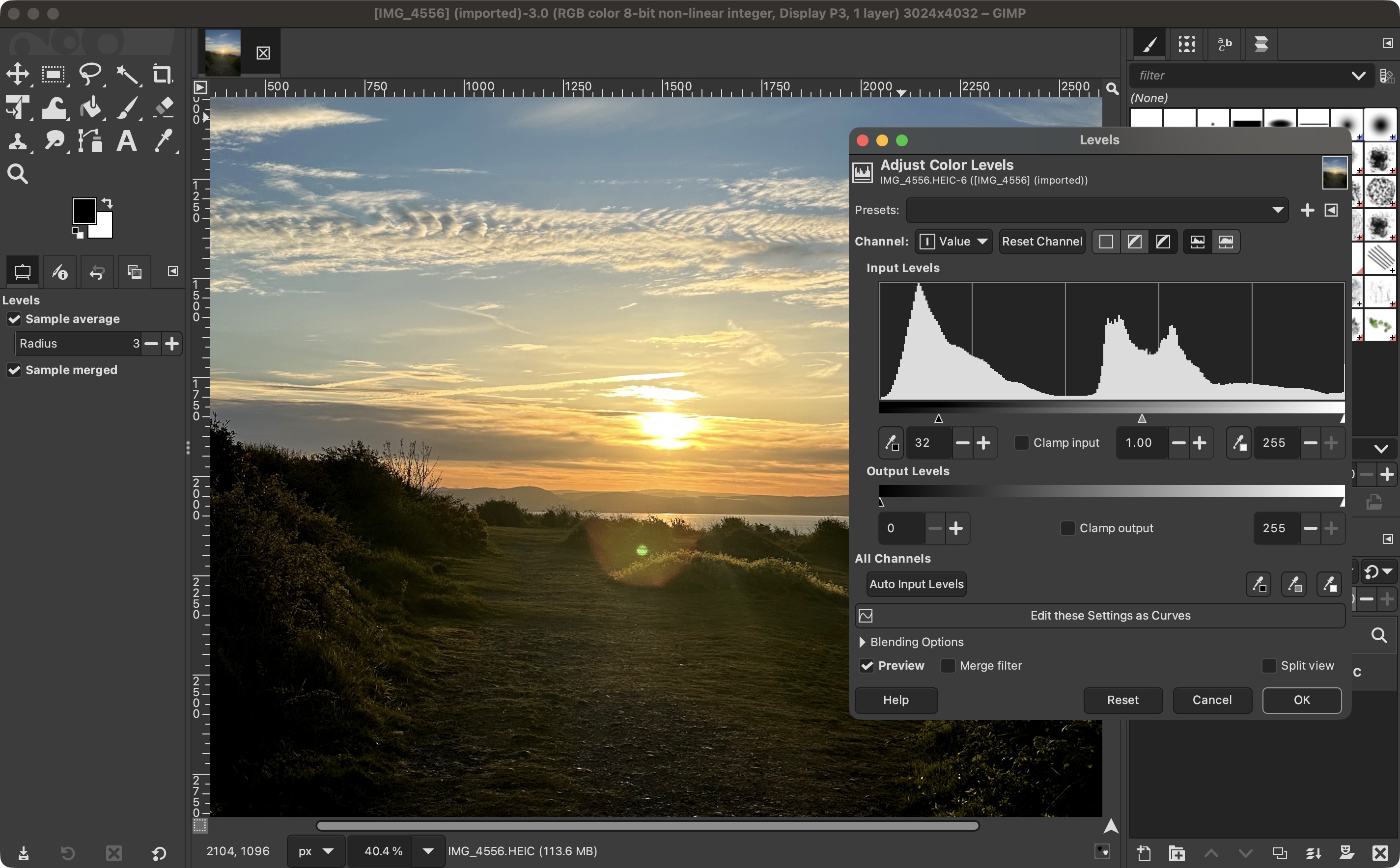 Using GIMP during our review process