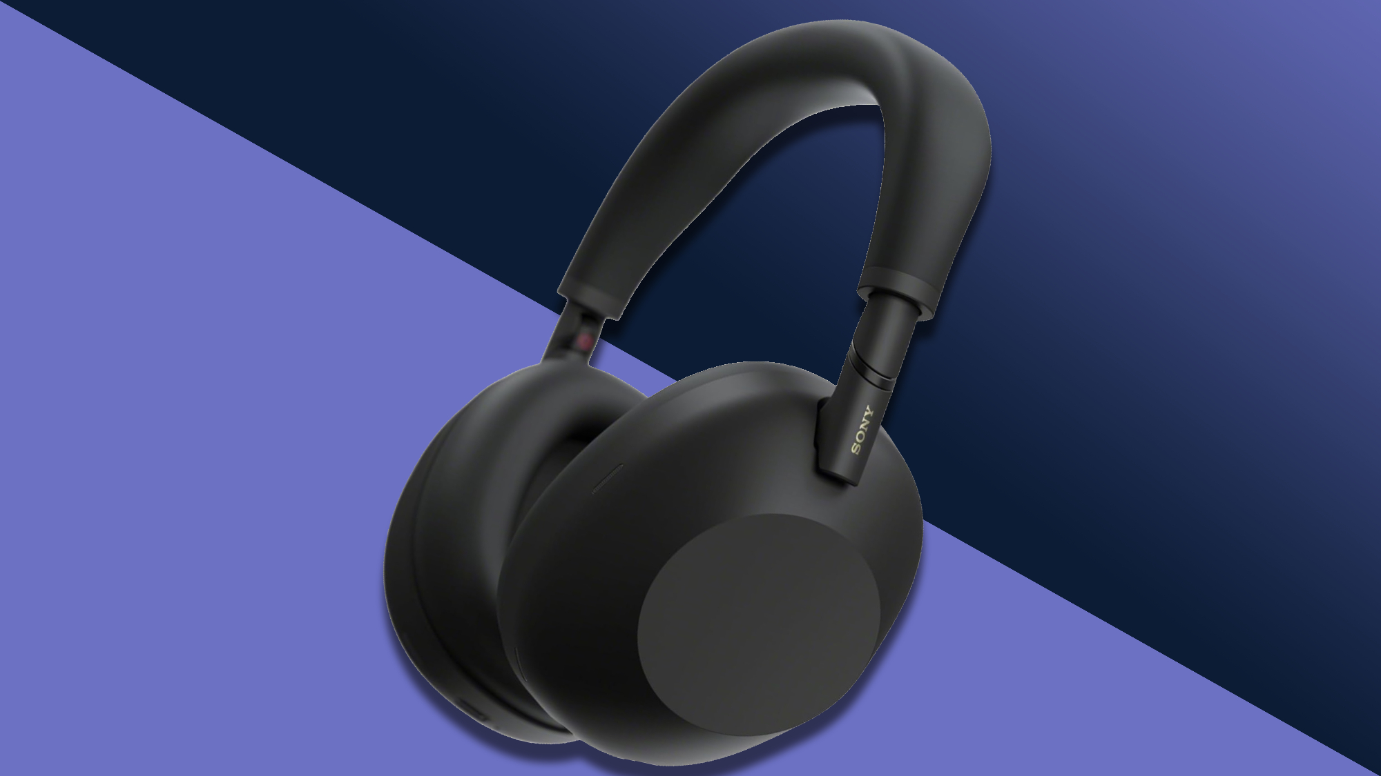 Sony WH-1000XM6 headphones on purple background