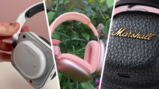 Three pairs of over-ear headphones