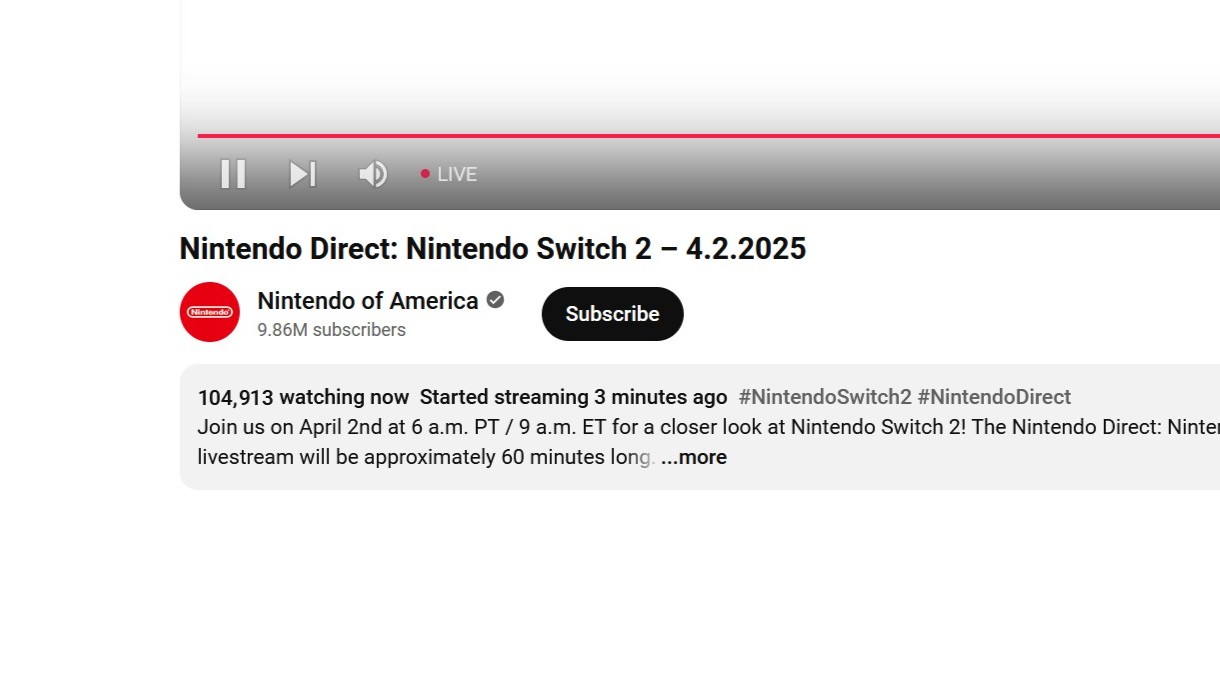 The Nintendo Direct 2 live coverage.