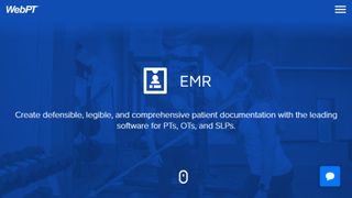 Website screenshot for WebPT EMR