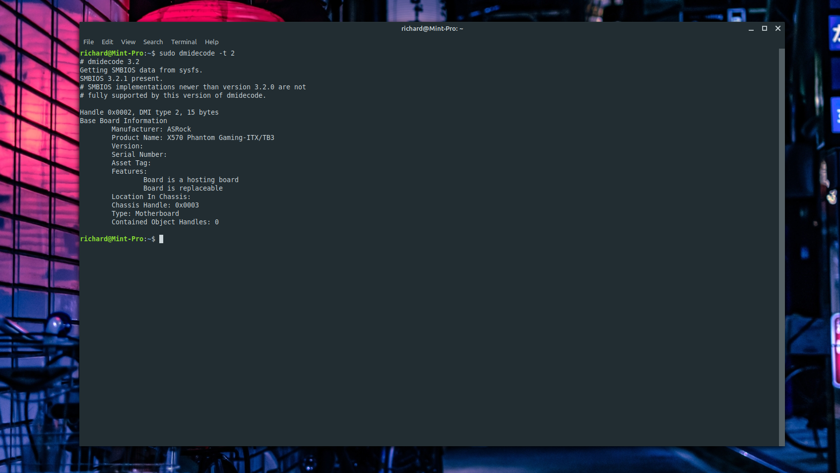 Motherboard information on Linux