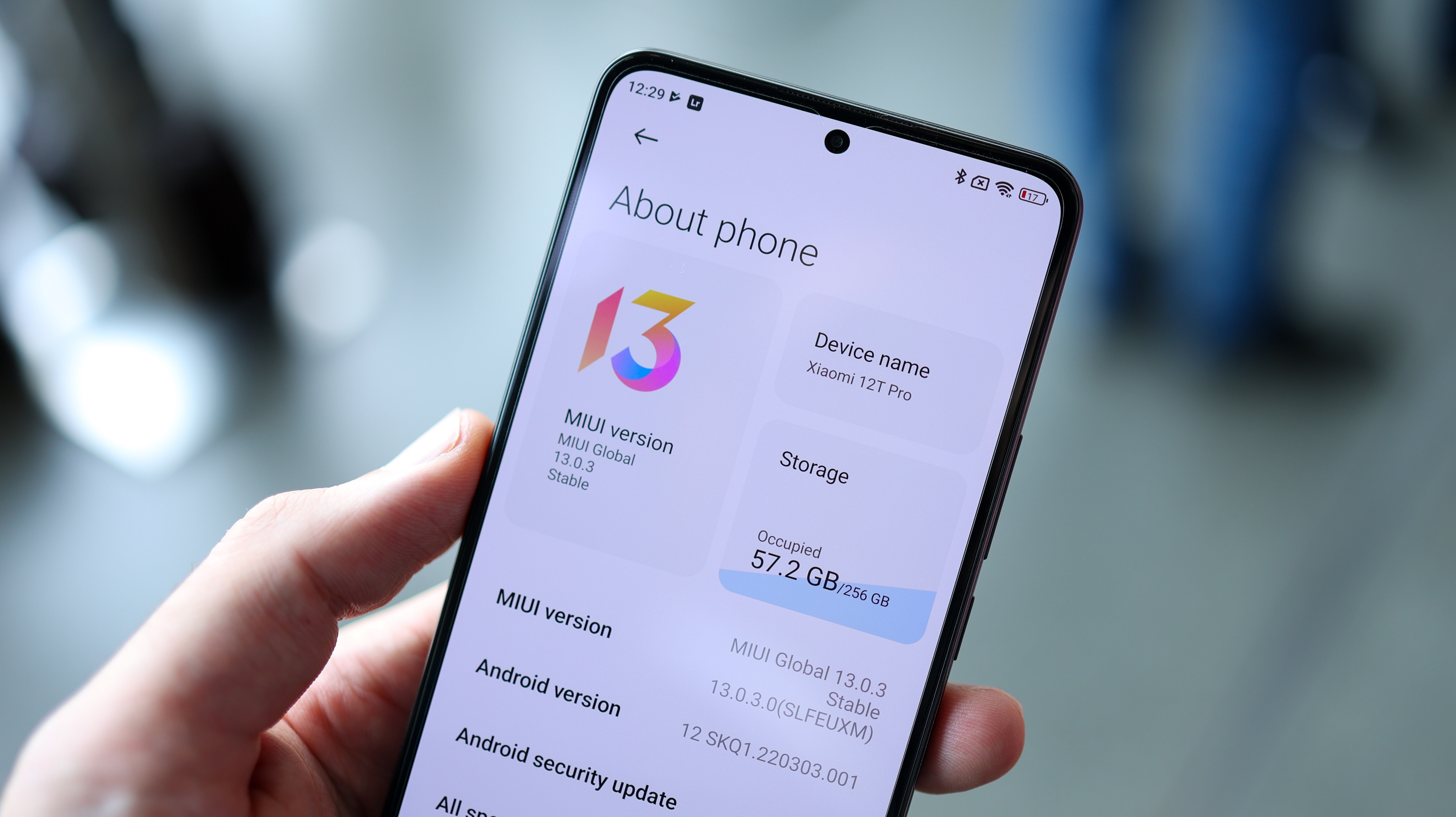 A photo of the Xiaomi 12T Pro smartphone