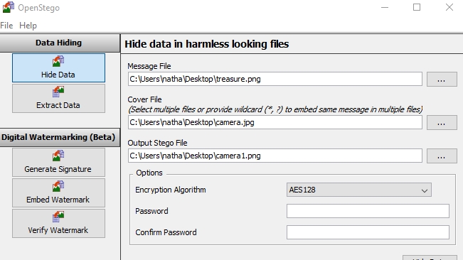 5. Configure the file settings