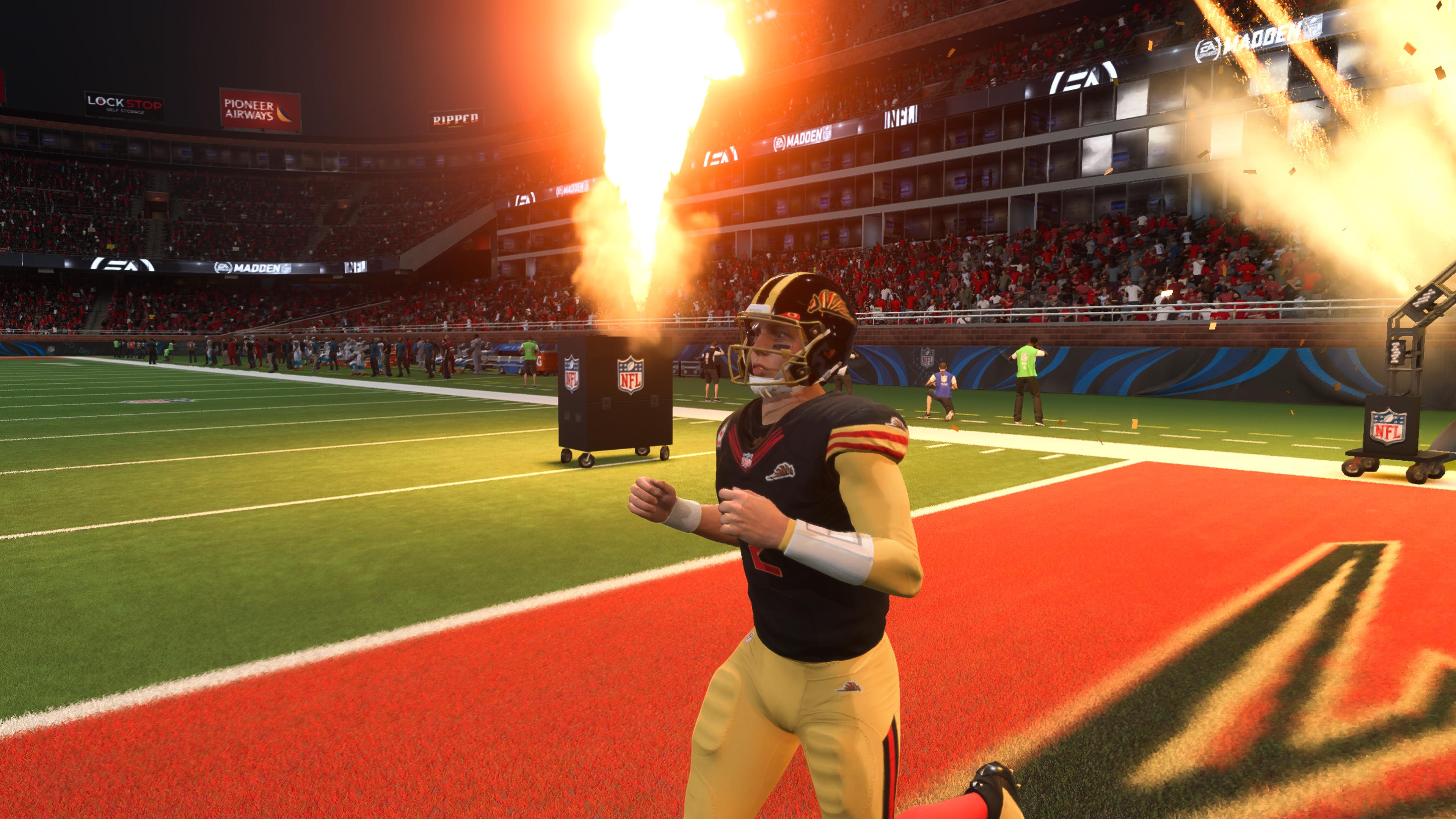 Madden 23 relocation: a player runs out for the Austin Armadillos