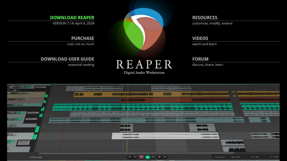 Website screenshot for Reaper