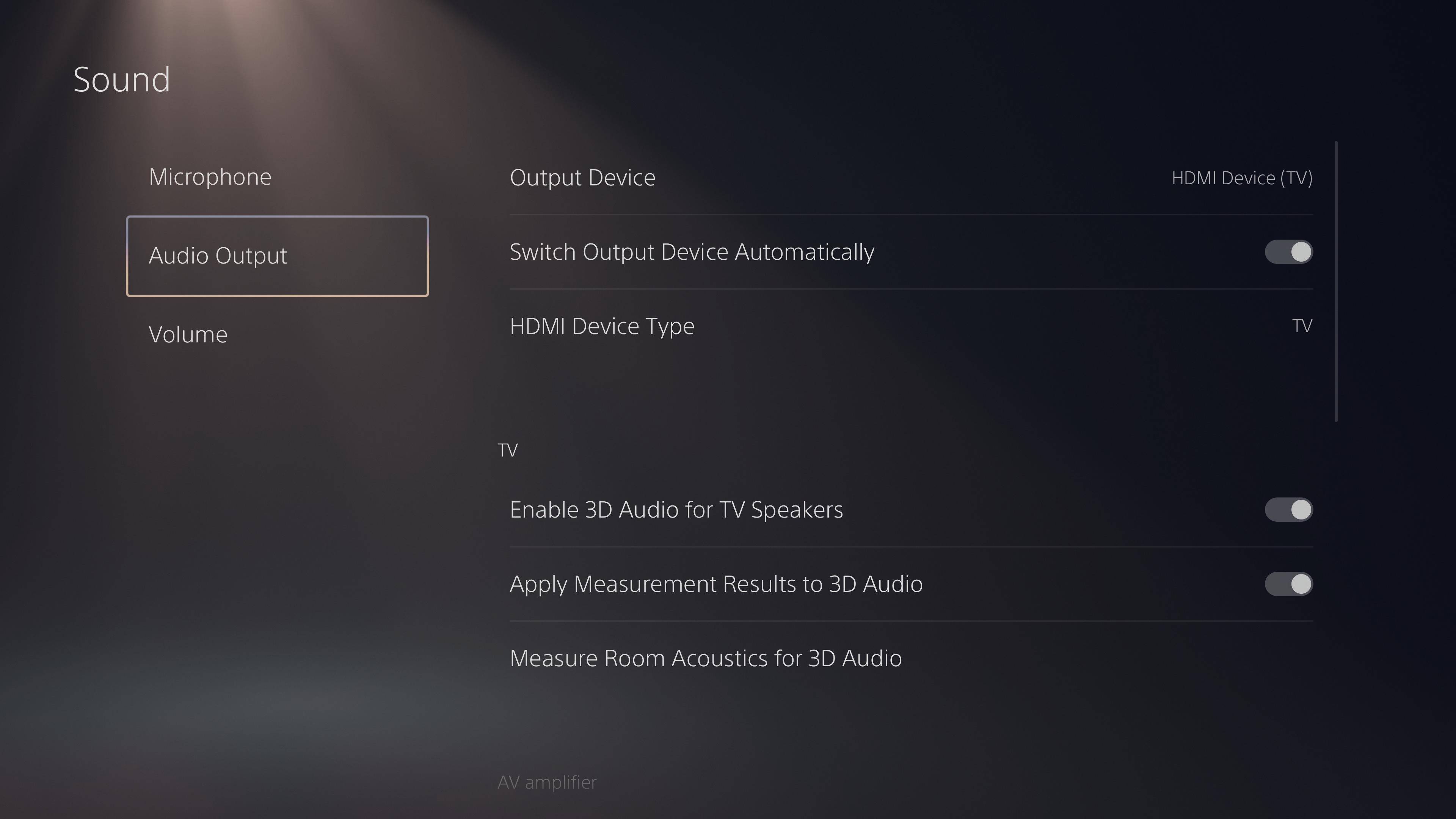PS5 3D audio for TV speakers