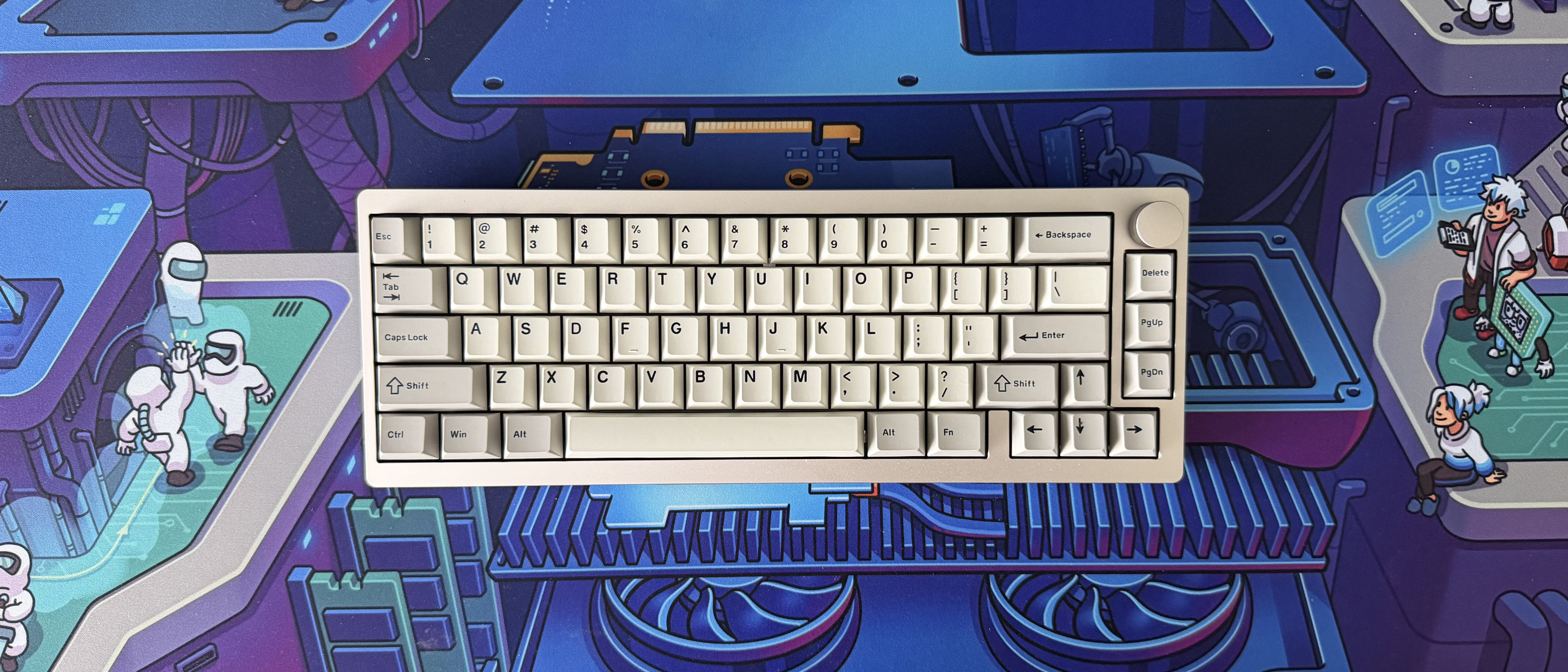 A top down view of the Epomaker 65.