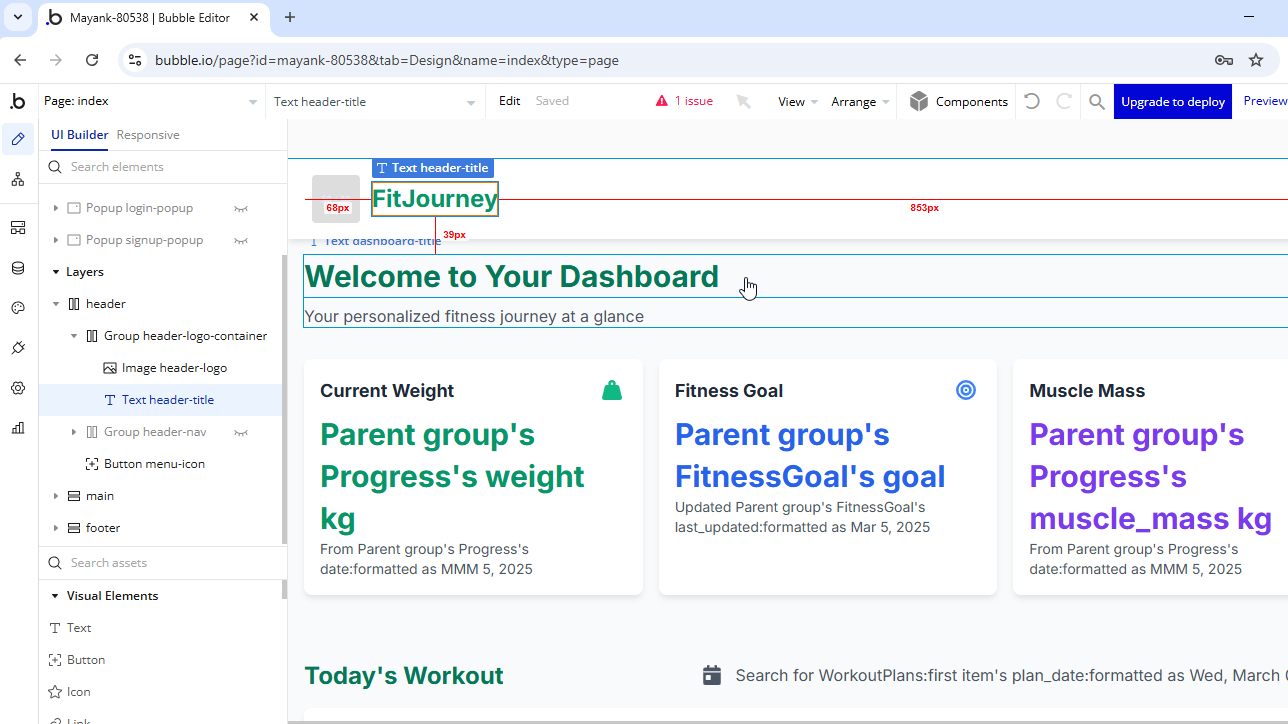 Bubble's UI editor
