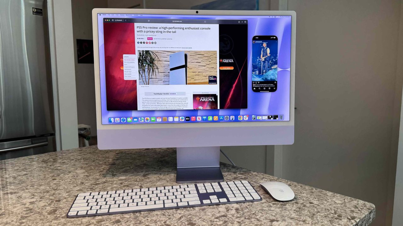 Apple's 24-inch iMac M4 in Purple.