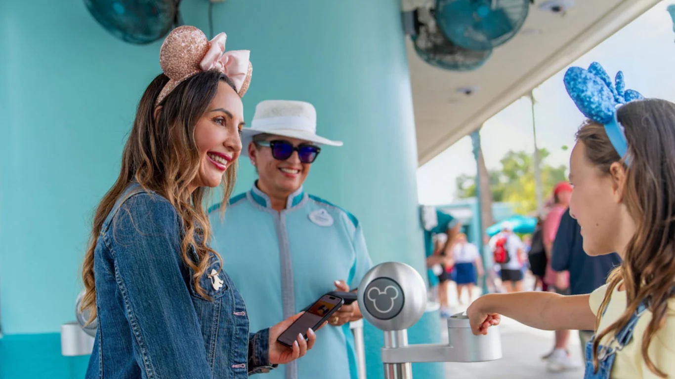 Disney MagicMobile on iPhone at park entrance