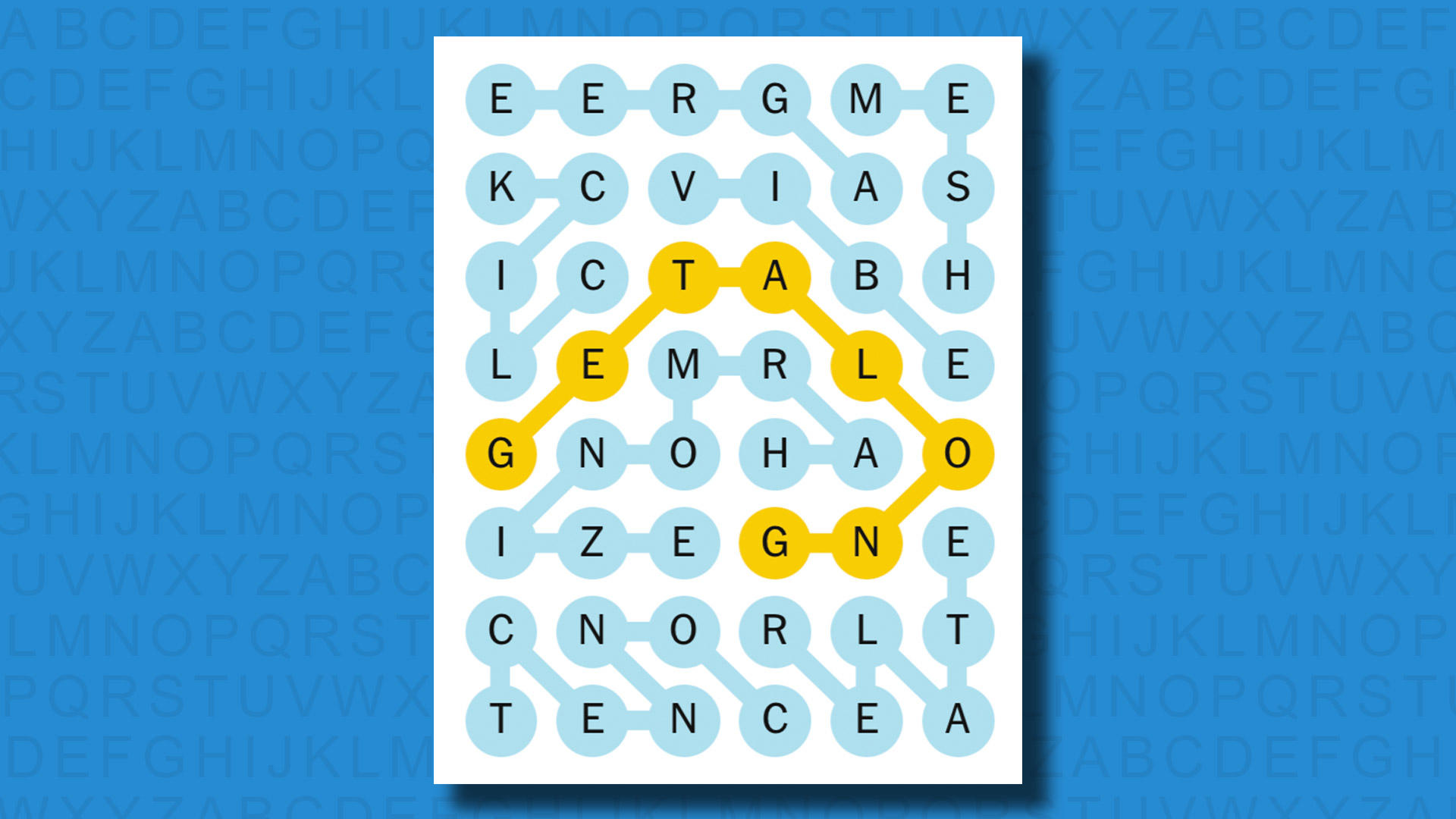 NYT Strands answers for game 399 on a blue background