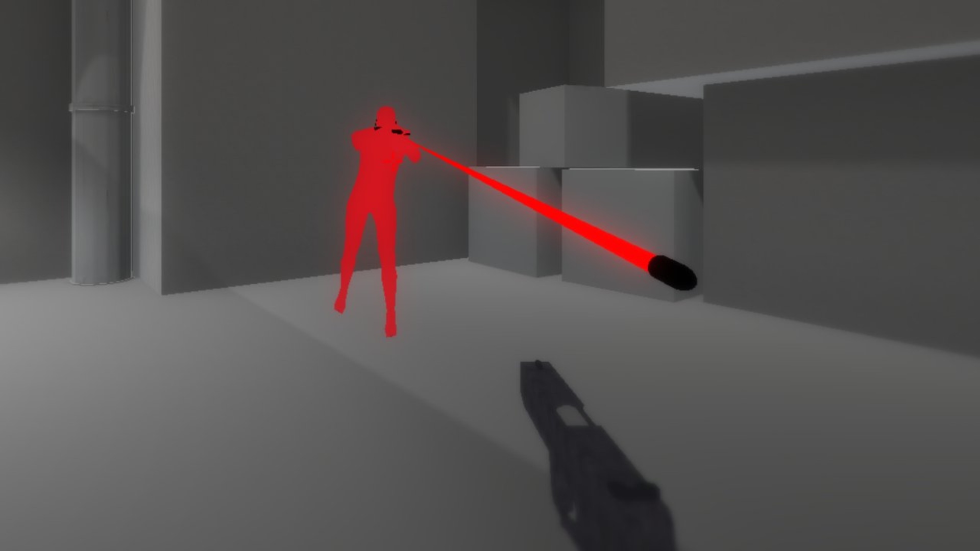 best online games &amp;ndash; first-person view of an all-read humanoid figure shooting at you