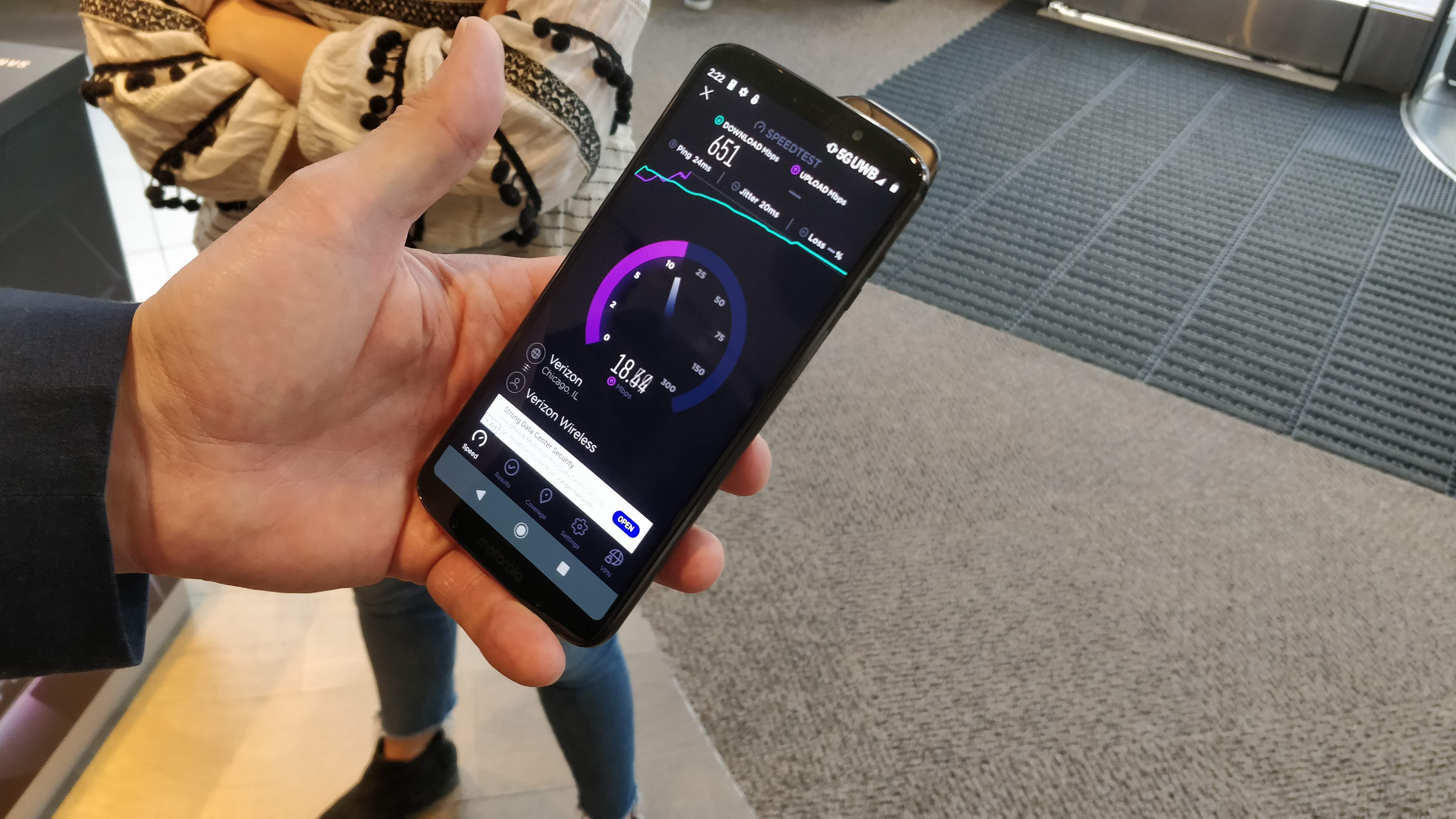 The Moto Z3 (Image credit: TechRadar)