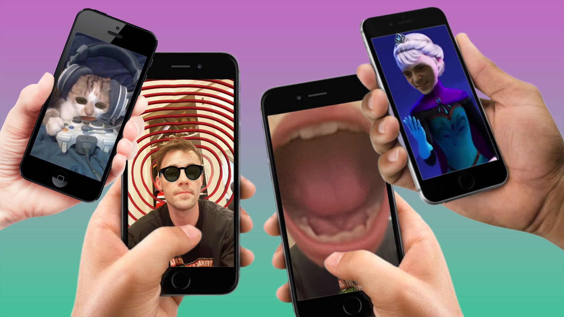 Examples of Augmented Reality filters and lenses