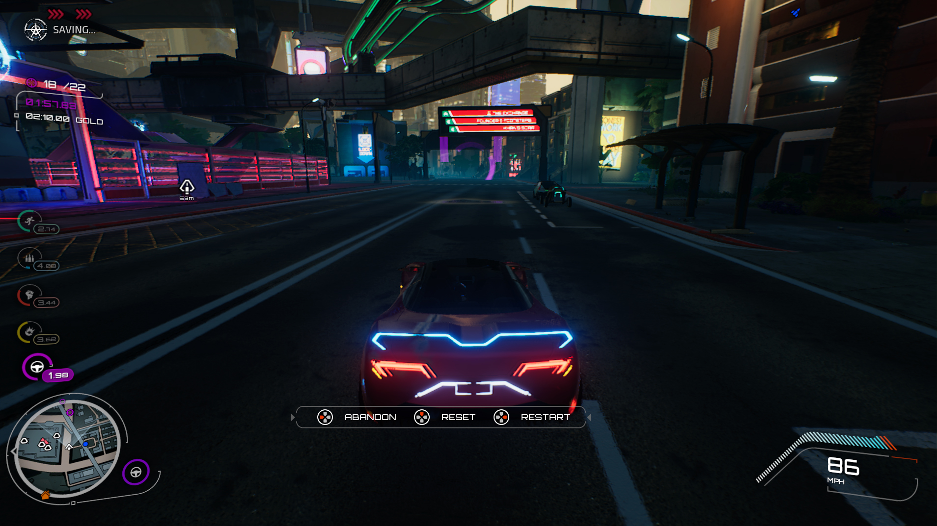 Races are fun once you nail the slippery racing model, and you don&amp;rsquo;t even need to drive a car up. Just hold &amp;lsquo;LB&amp;rsquo; and you&amp;rsquo;ll automatically leap into one. (Image credit: Microsoft)