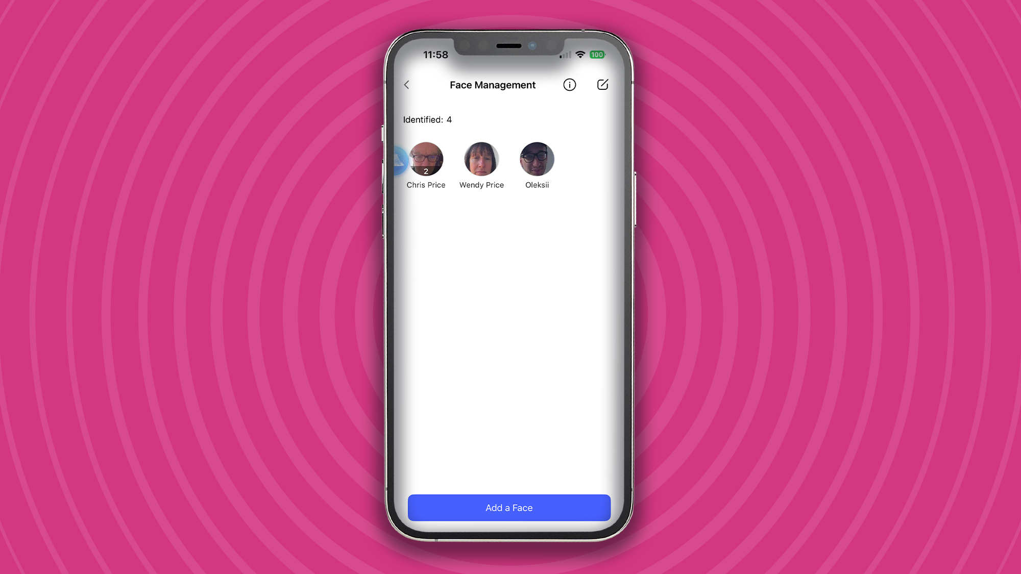 Face-recognition in Aqara Camera G100 app