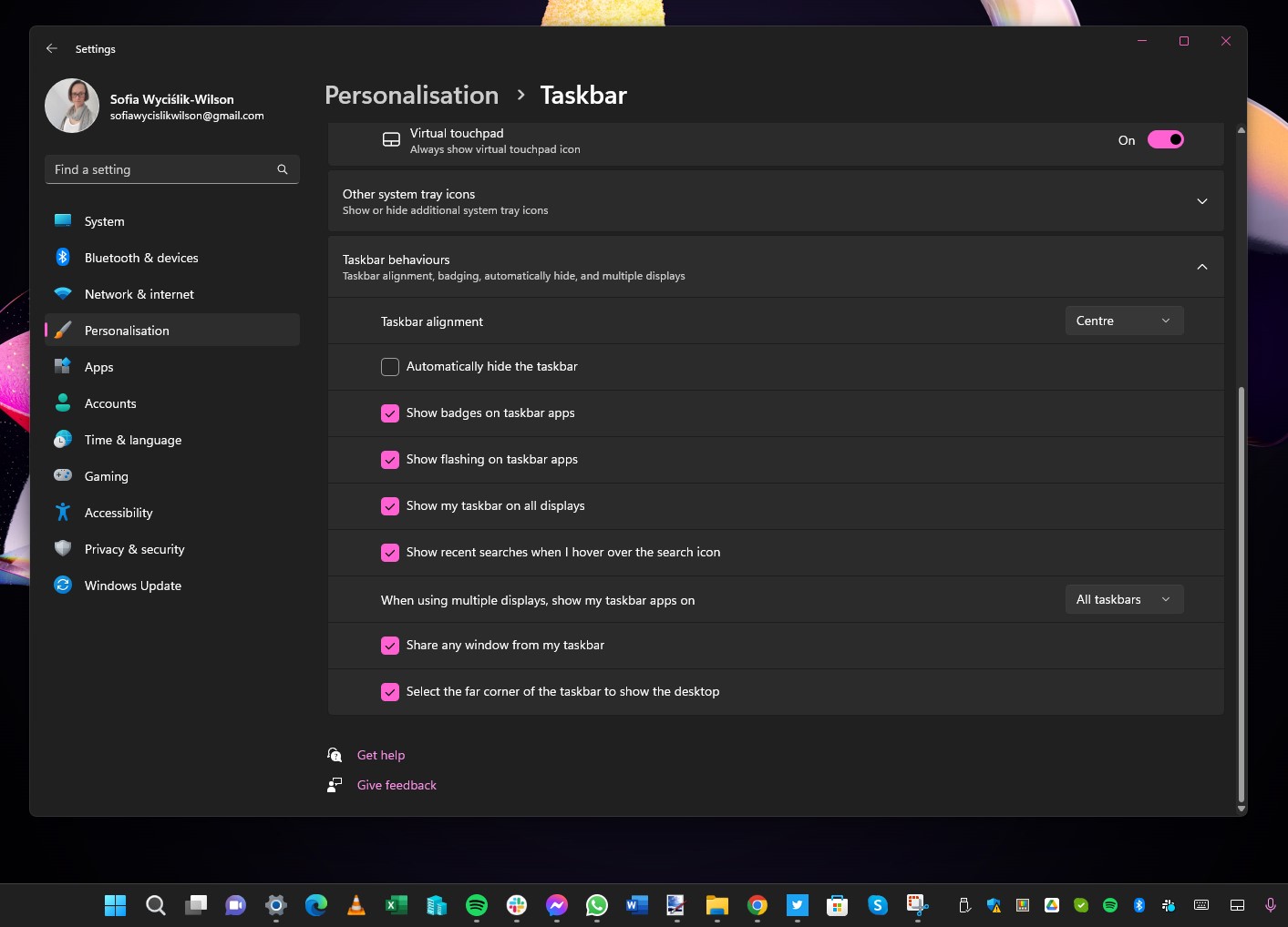 Windows 11 2022 Update taskbar