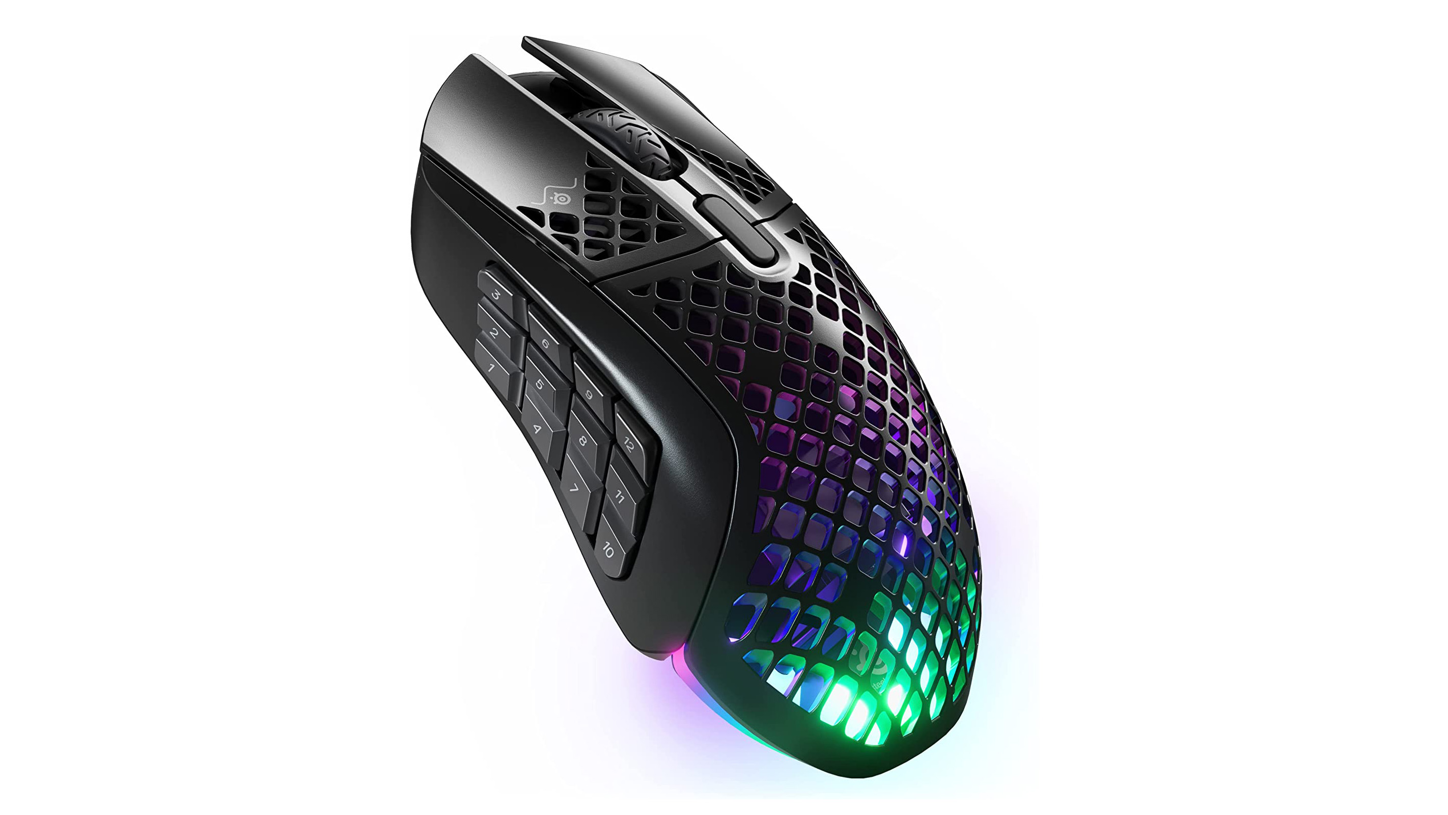 SteelSeries Aerox 9 Wireless against a white background