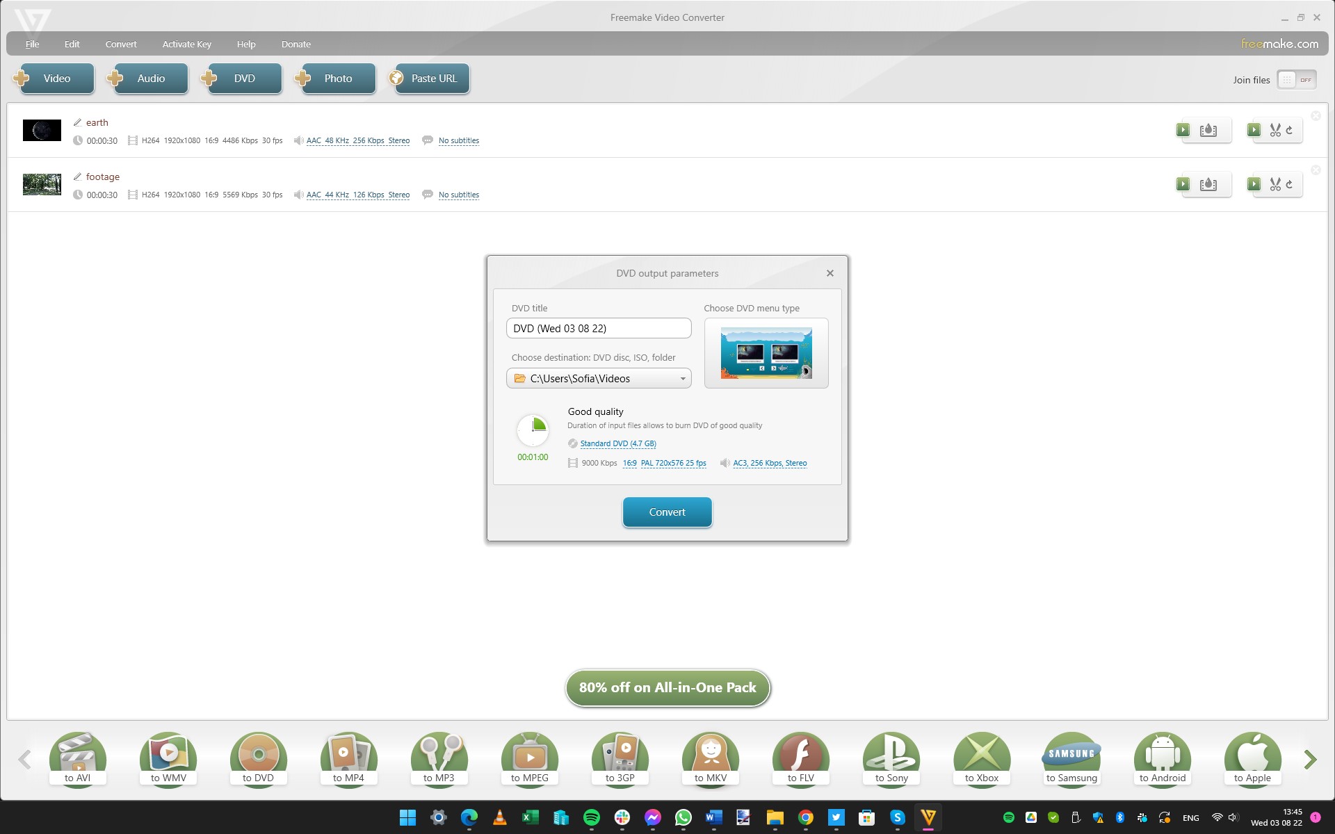 Freemake Video Converter for Windows vs HandBrake for macOS