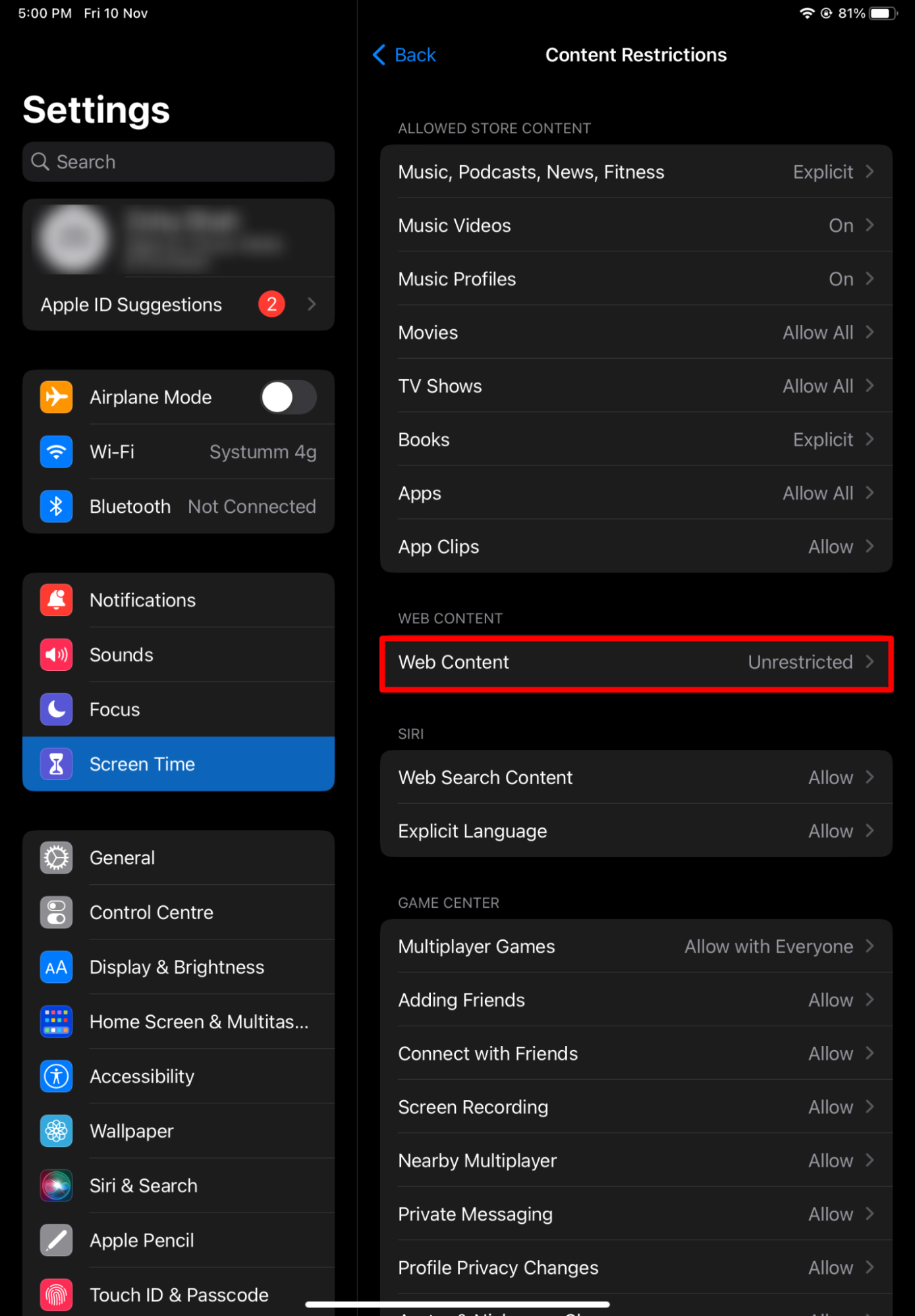 How to set parental controls on iPad 28