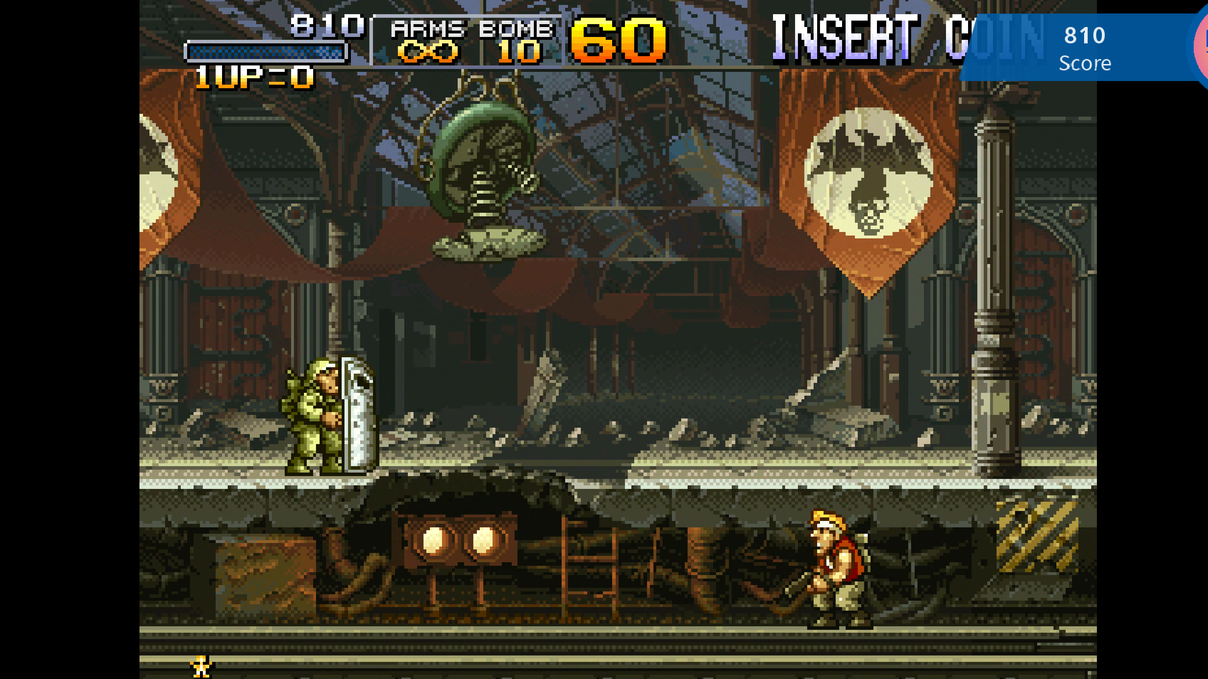 Playing a game with Antstream Arcade.