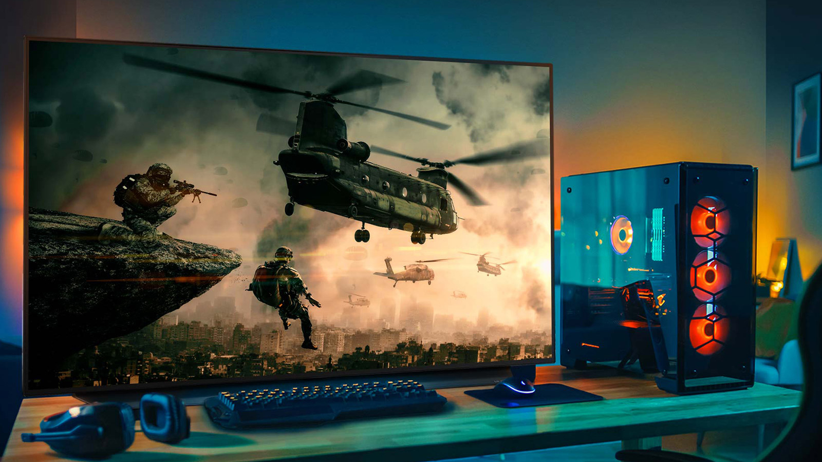 LG CX 48-inch in a room