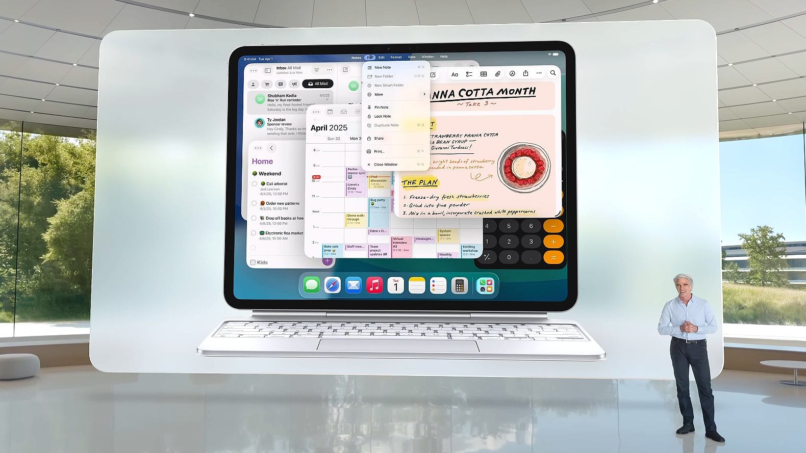iPadOS 26 being introduced at Apple's Worldwide Developers Conference (WWDC) in June 2025.