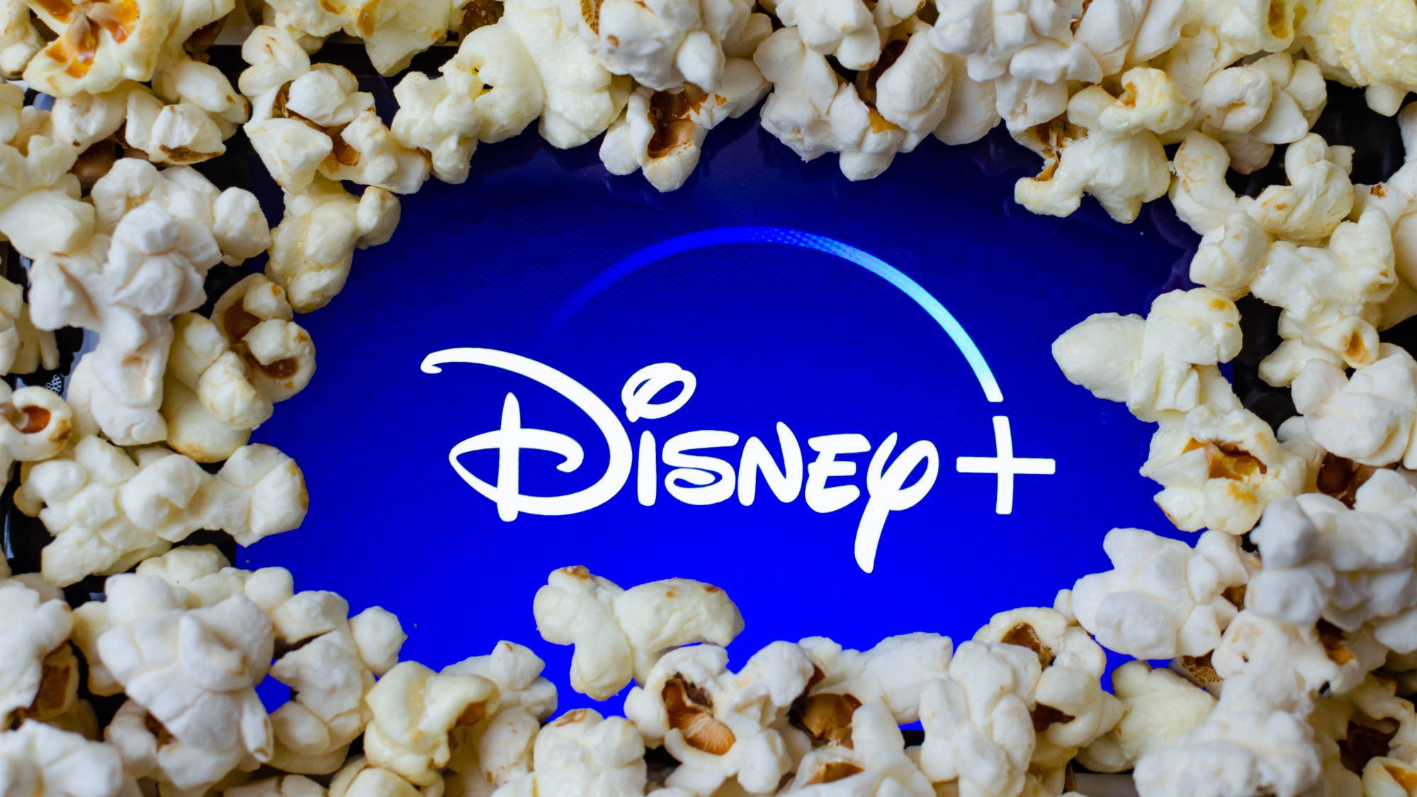Disney Plus logo with popcorn