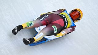 Julia Taubitz of Germany in action during a Luge event.