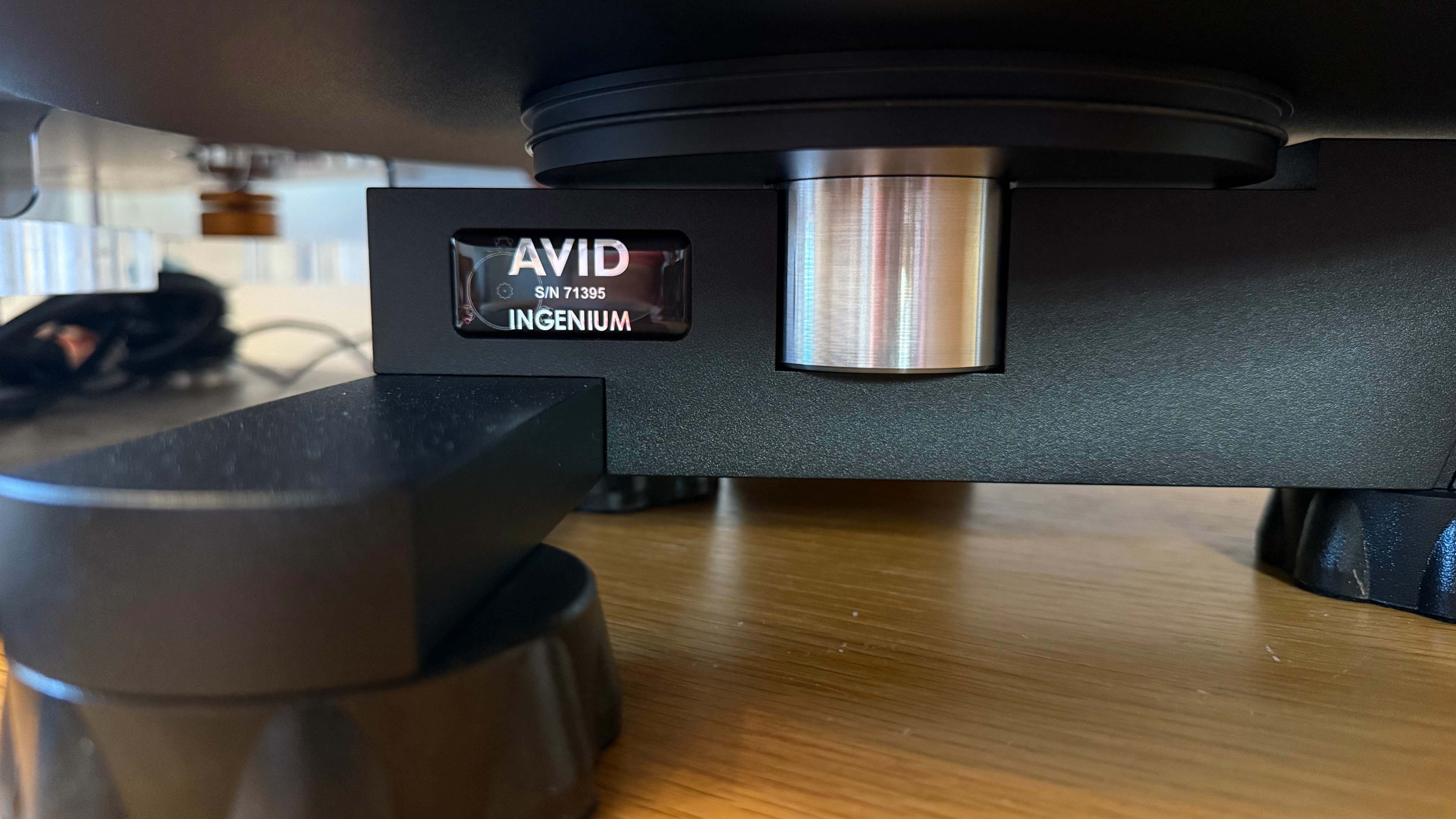 Avid Ingenium Plug&amp;amp;Play turntable on a wooden stand