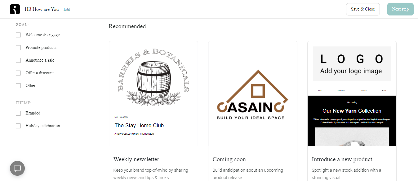 Omnisend email templates