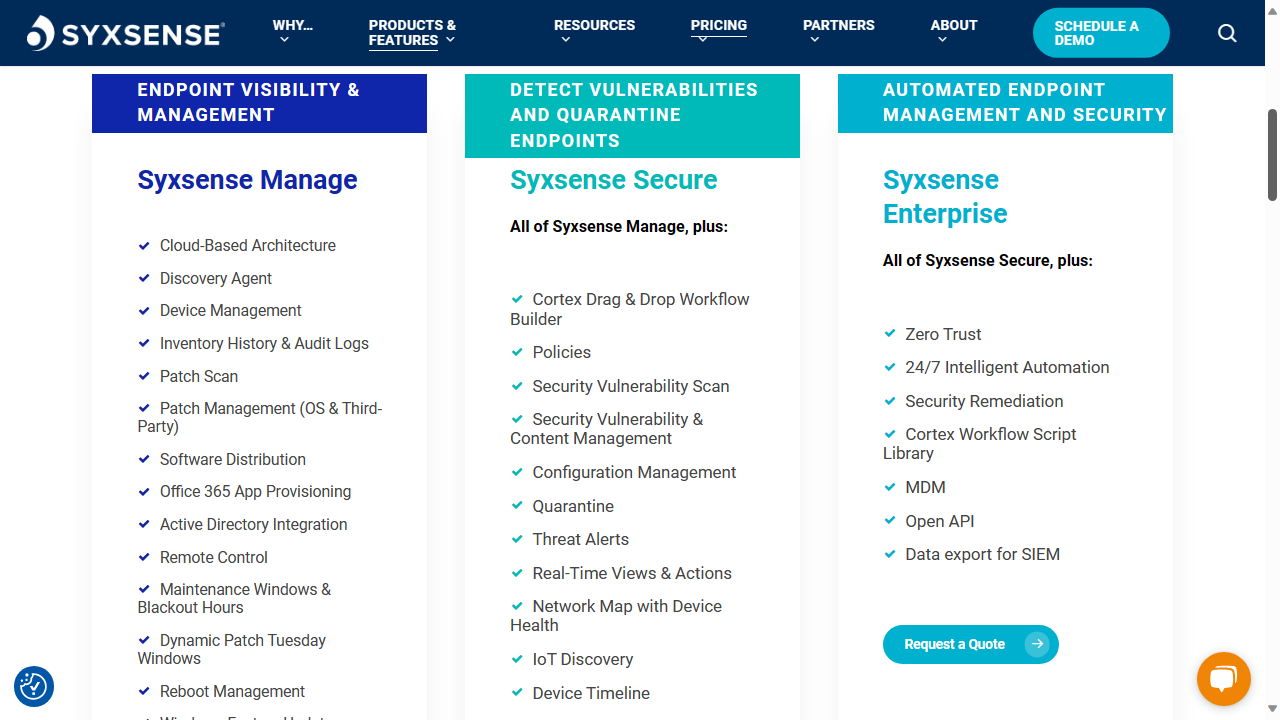 Syxsense: Plans and pricing