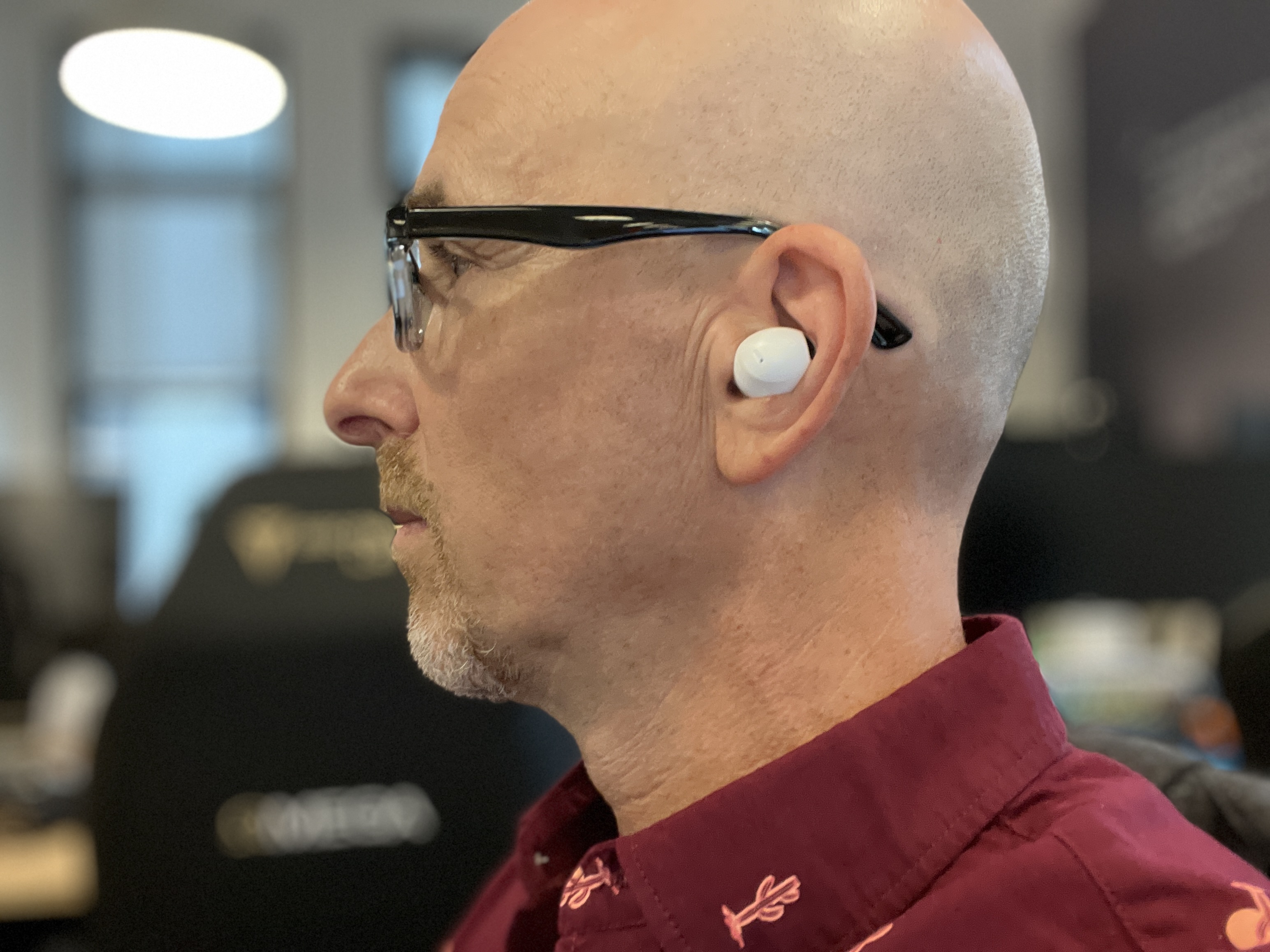 Lance Ulanoff wearing Samsung Galaxy Buds 2 Pro