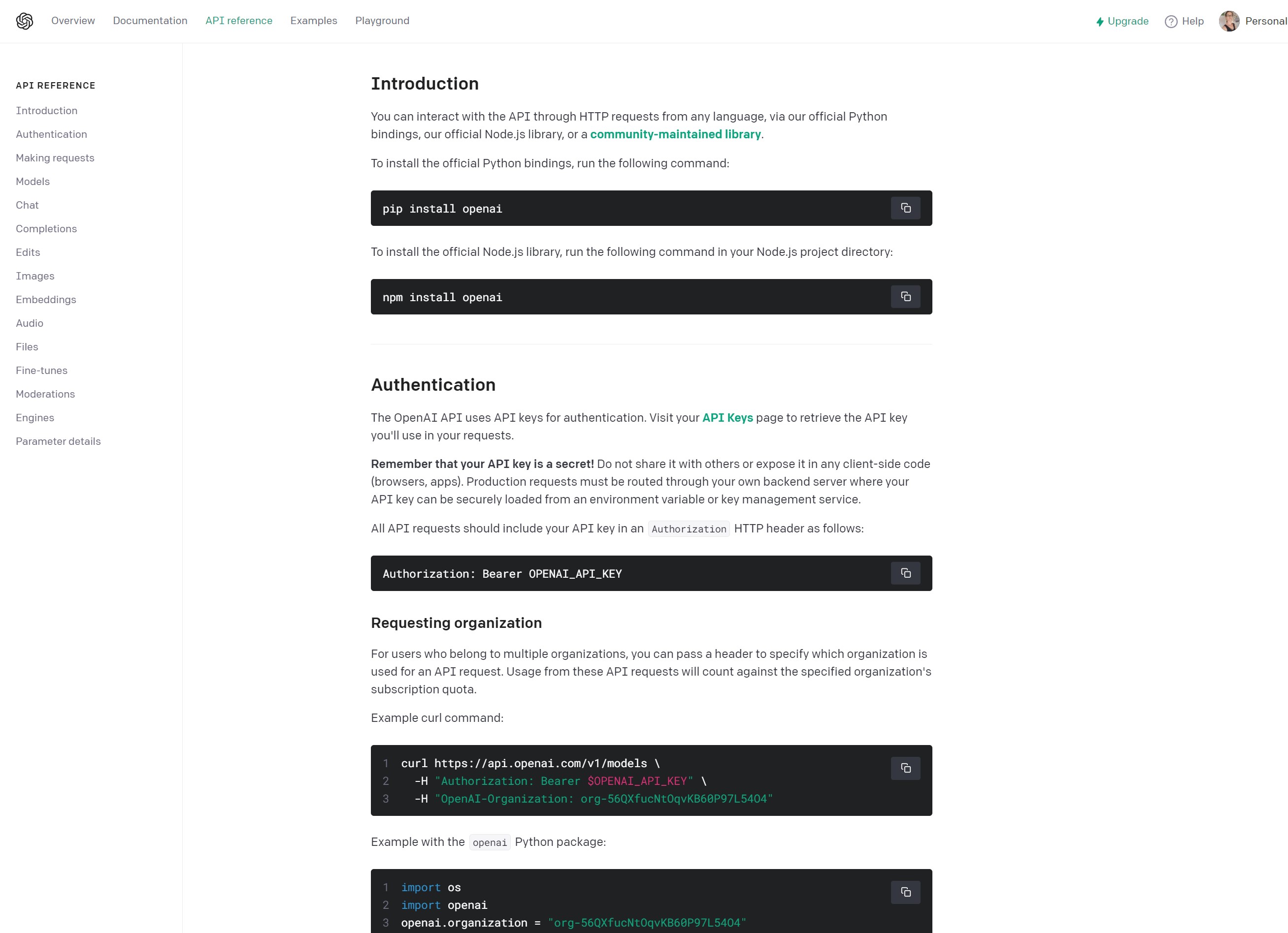 How to use the ChatGPT API