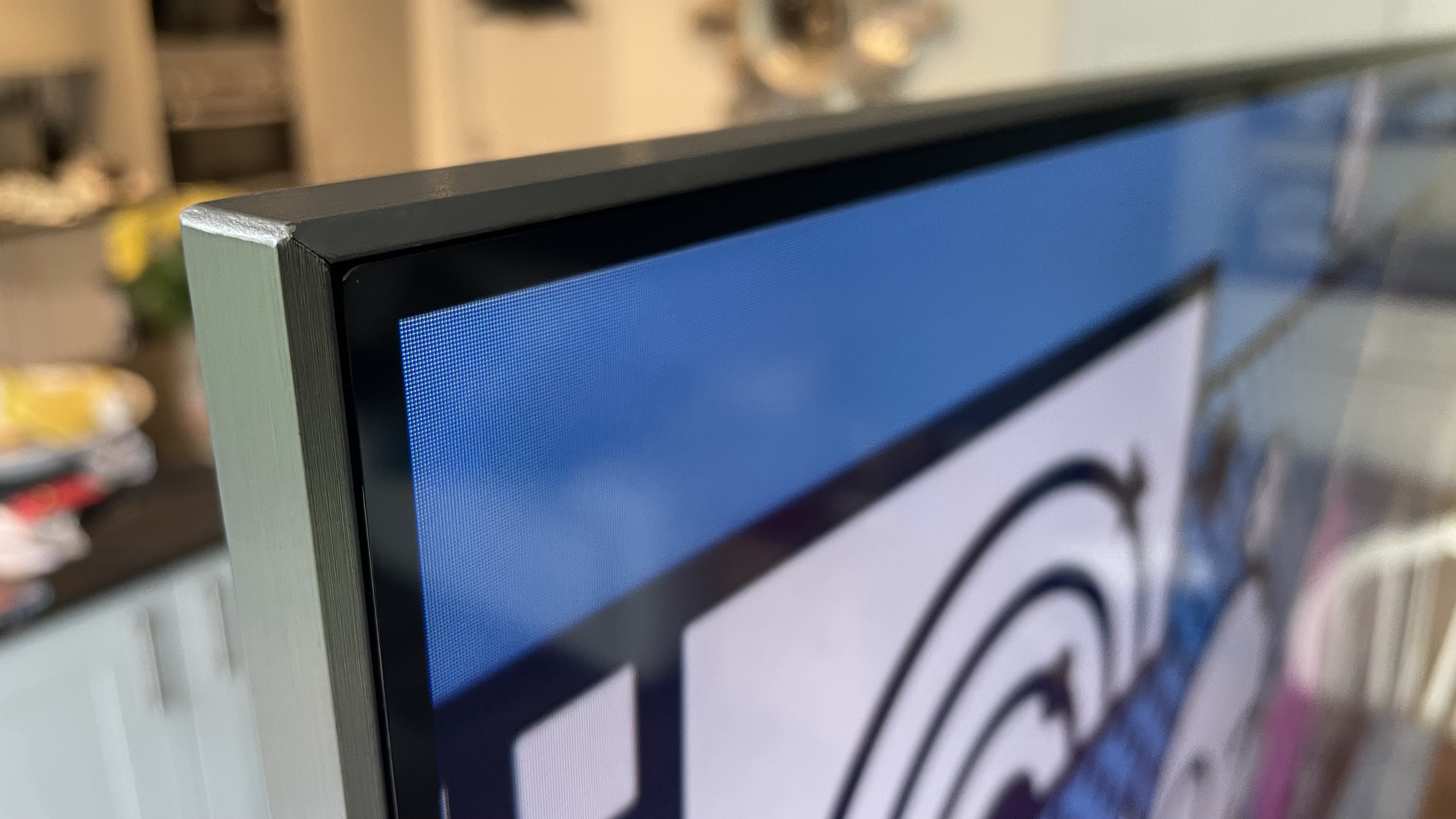 Samsung Q80C close up of screen bezel