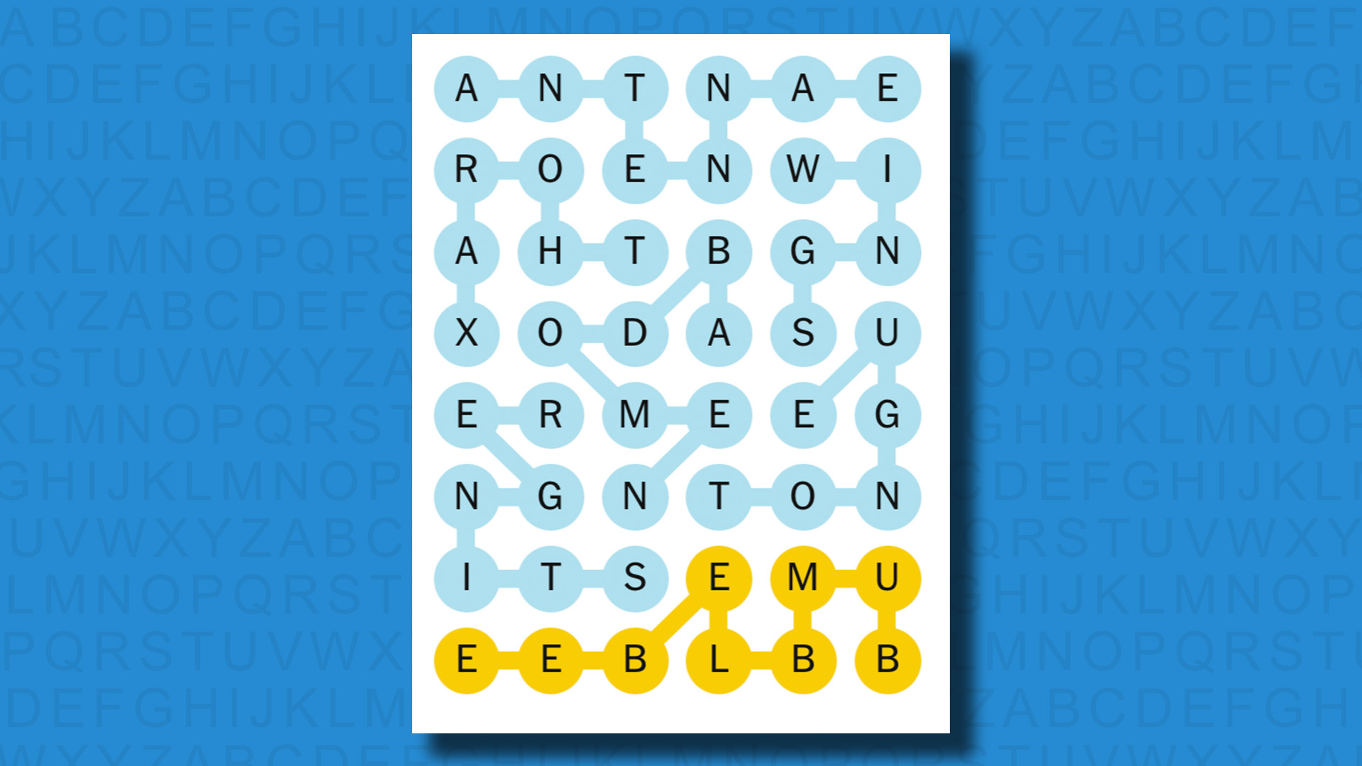 NYT Strands answers for game 403 on a blue background