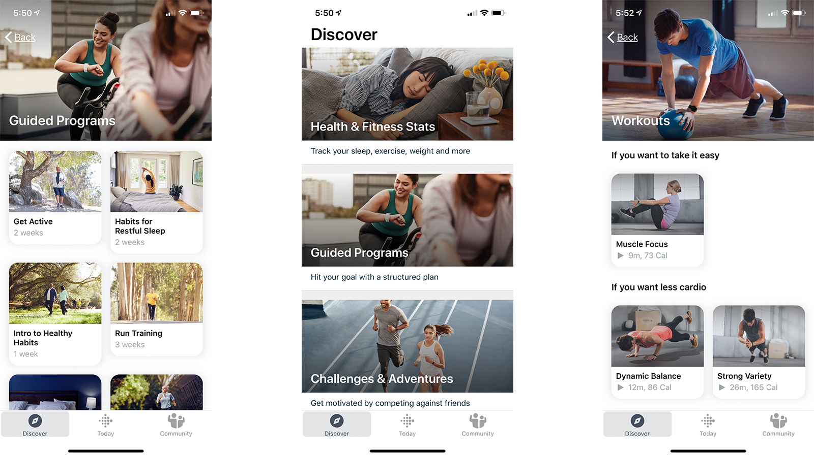 Fitbit Premium is not a separate app but can be used via the Discover tab on the main Fitbit app
