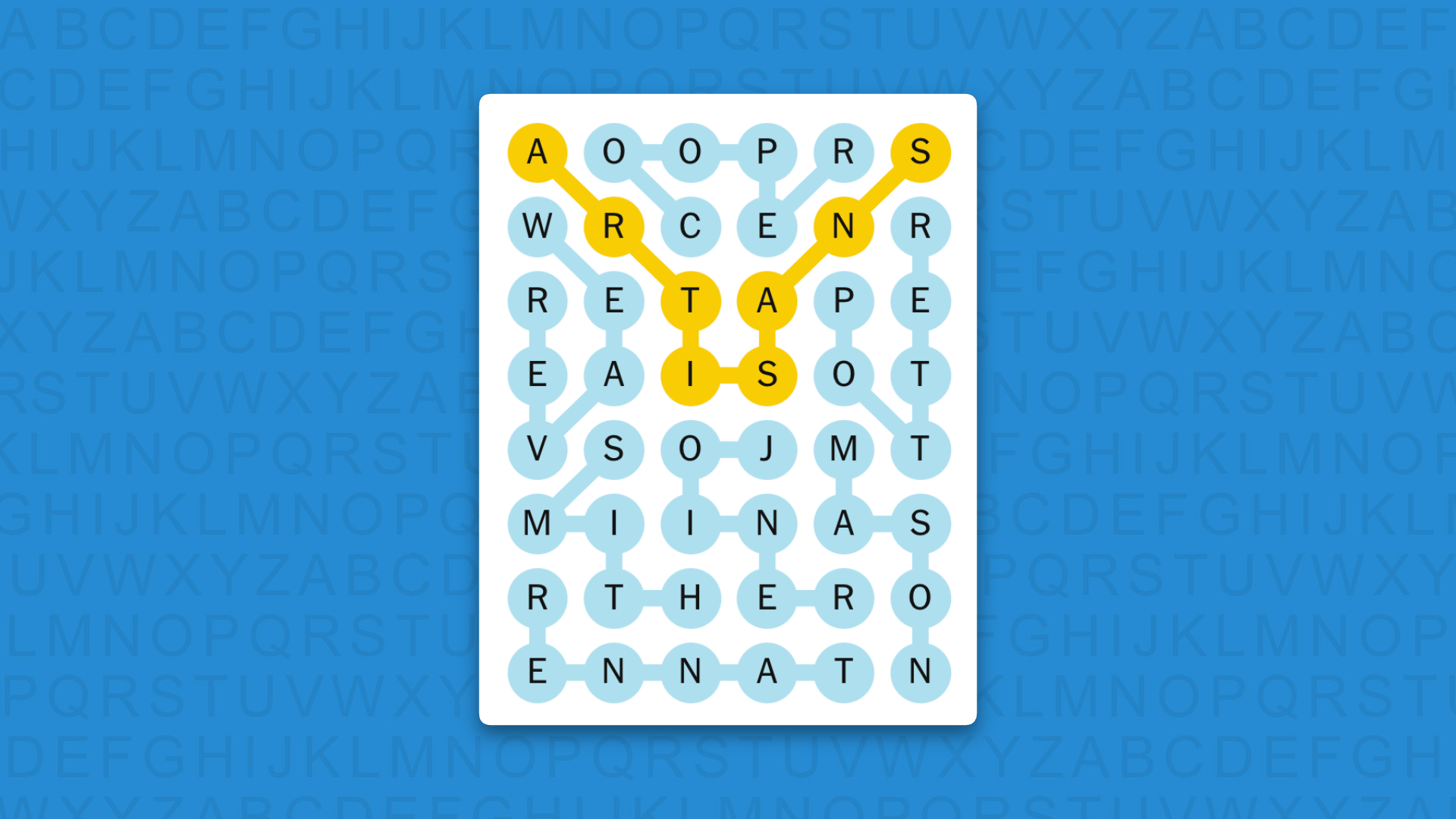 NYT Strands answers for game 879 on a blue background
