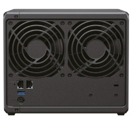 Rear view of the Synology Diskstation DS423+'s two cooling fans