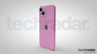 An artist's impression of the iPhone 13 in pink