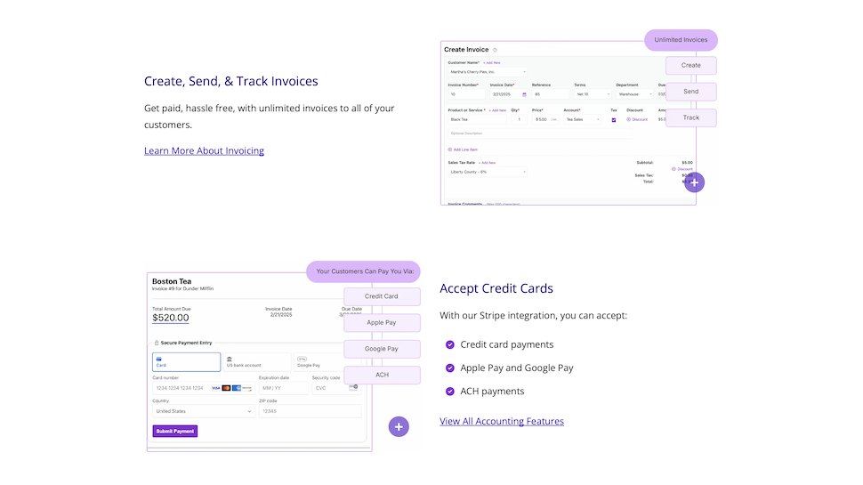 Patriot Accounting and Payroll website screenshot