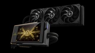 MSI RTX 5090 Lightning GPU graphics card shown against a black background