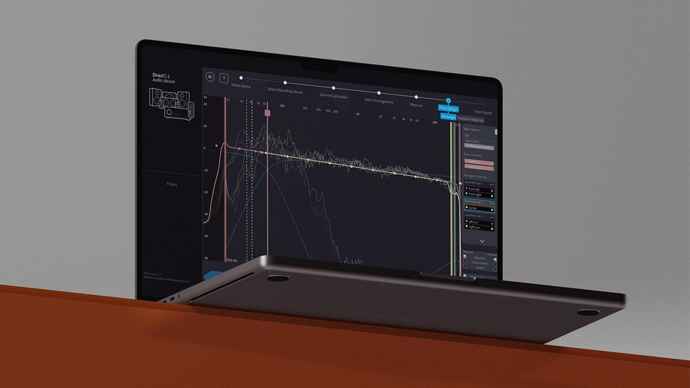 Image of laptop running Dirac Live software