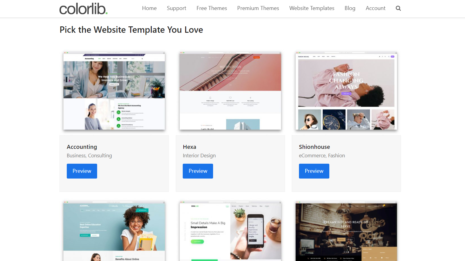Colorlib templates